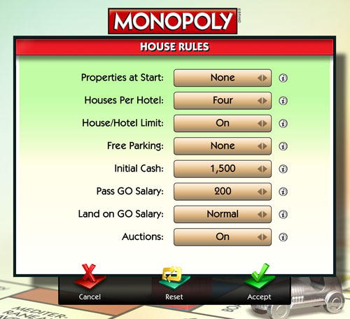 monopoly money start